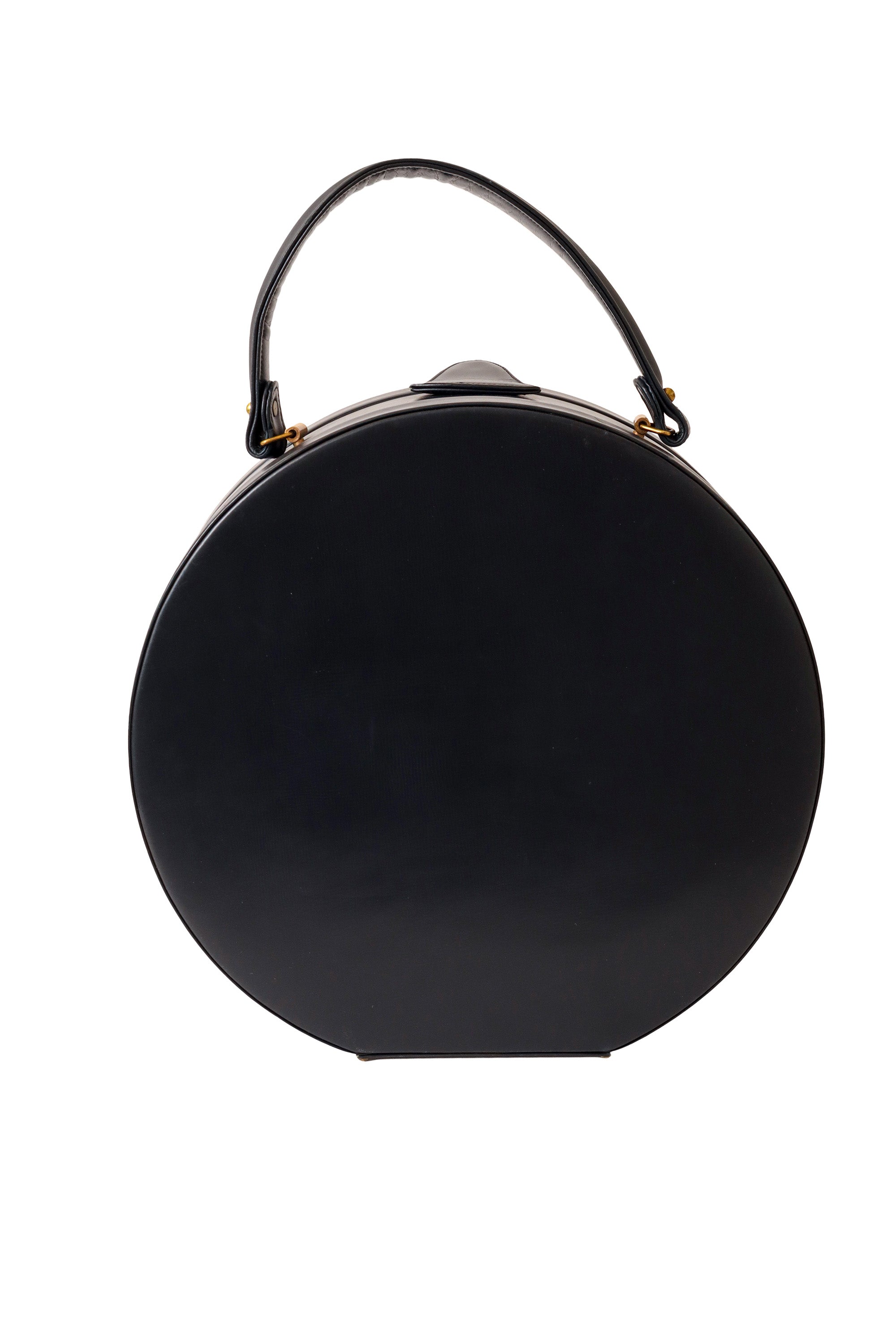 Circular Leather Clock Bag back @ Recess LA 