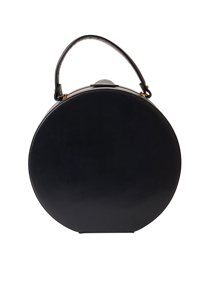 Circular Leather Clock Bag back @ Recess LA 