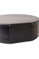 Circular Leather Clock Bag bottom @ Recess LA 