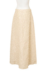 Silk Soutache Appliqué Maxi Skirt by Celine on mannequin back @ Recess LA