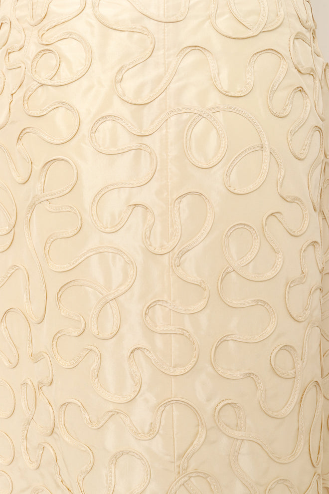 Silk Soutache Appliqué Maxi Skirt by Celine close @ Recess LA
