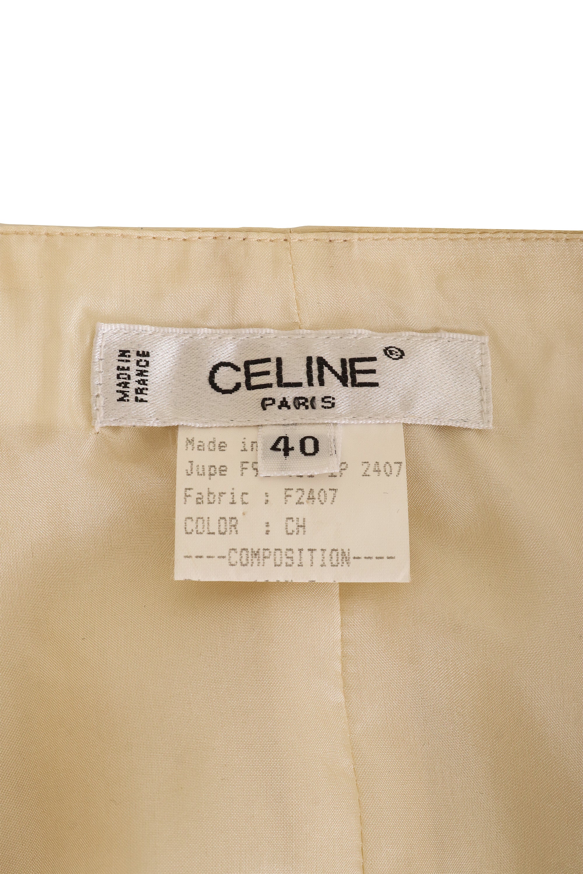 Silk Soutache Appliqué Maxi Skirt by Celine label @ Recess LA