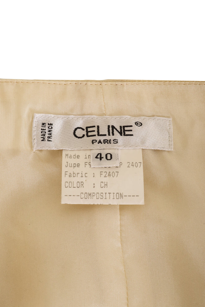 Silk Soutache Appliqué Maxi Skirt by Celine label @ Recess LA