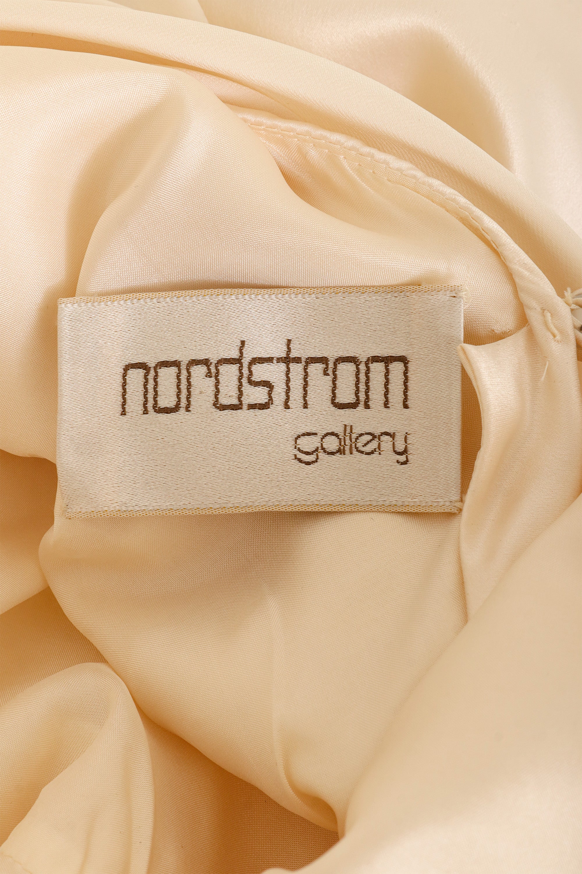 Vintage Bias Cut Draped Wedding Gown by David Fielden Nordstrom tag  @ Recess LA