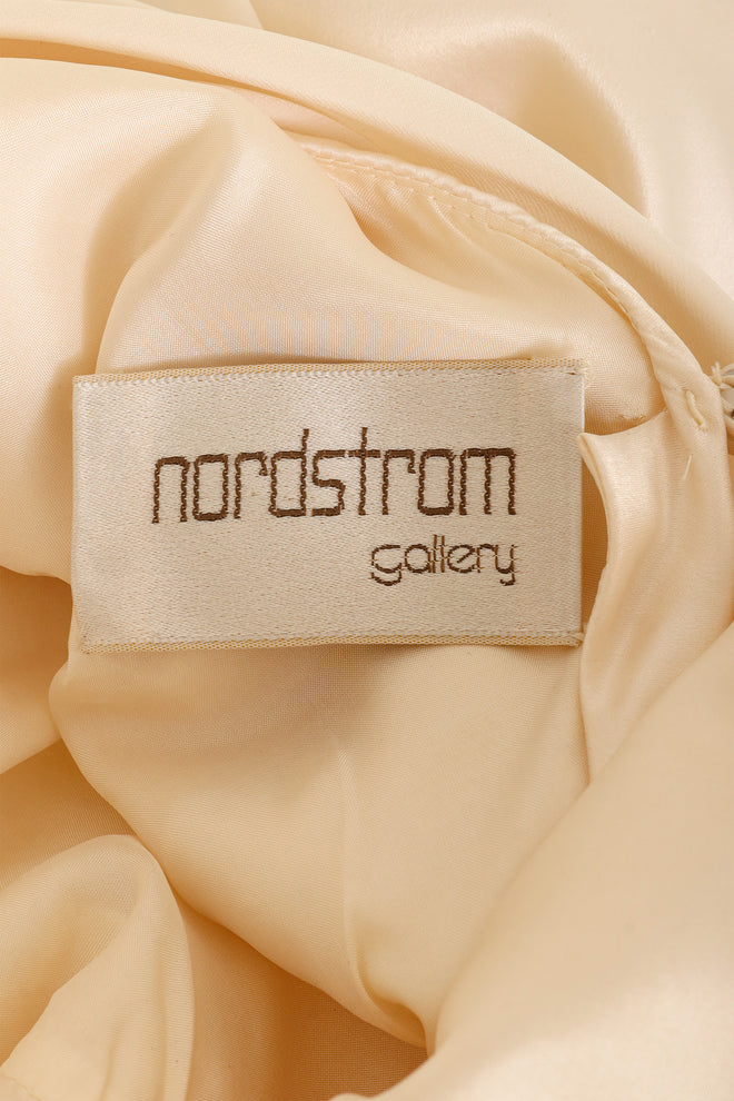 Vintage Bias Cut Draped Wedding Gown by David Fielden Nordstrom tag  @ Recess LA
