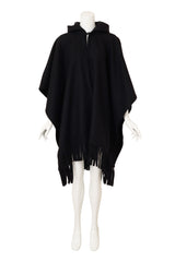 Chloe Oversized Hooded Fringe Cape @ Recess LA 