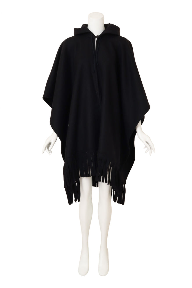 Chloe Oversized Hooded Fringe Cape @ Recess LA 
