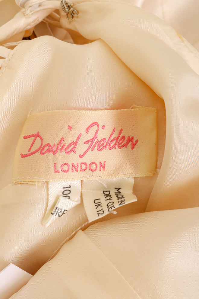 Vintage Bias Cut Draped Wedding Gown by David Fielden label @ Recess LA