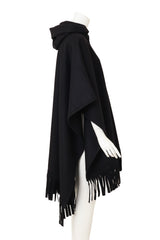 Chloe Oversized Hooded Fringe Cape side @ Recess LA 