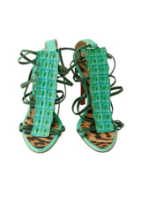 2005 S/S Green Strappy Crocodile Heels @ Recess LA 