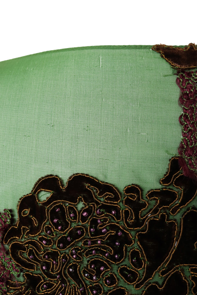 Antique Embroidered Velvet Shawl Poncho mark 6 @ Recess LA 