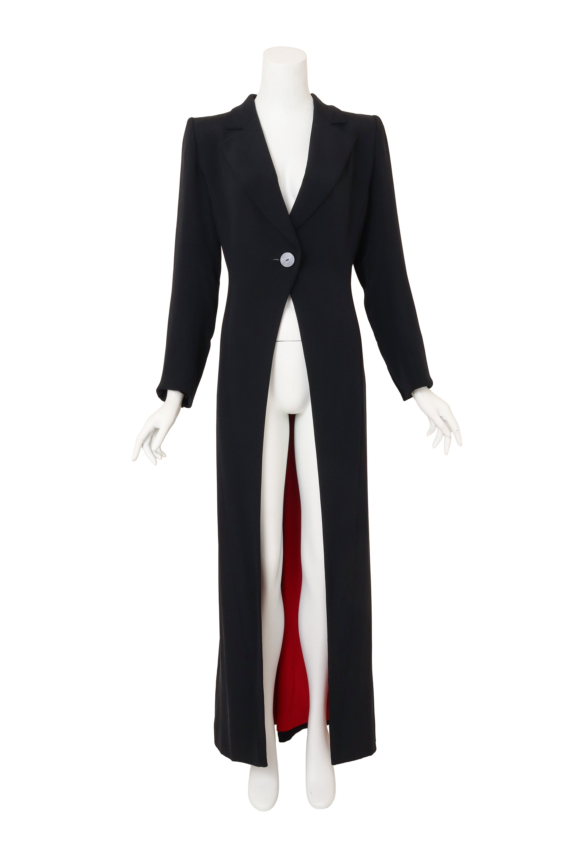 Vintage 1999 Contrast Duster by Yves Saint Laurent on mannequin @ Recess LA