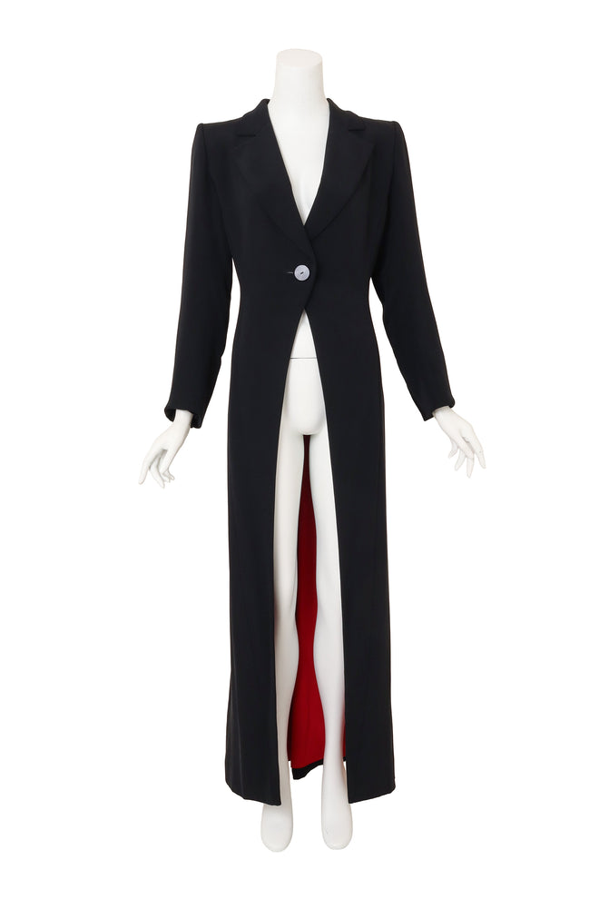 Vintage 1999 Contrast Duster by Yves Saint Laurent on mannequin @ Recess LA