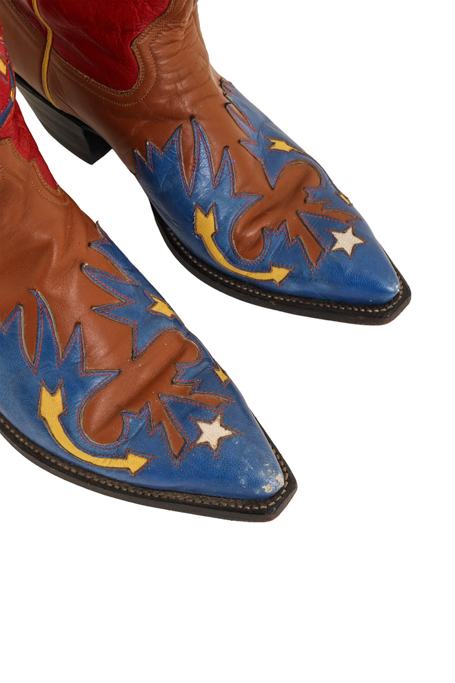 Vintage Rocketbuster Good Luck Longhorn Cowboy Boots toe @ Recess LA 