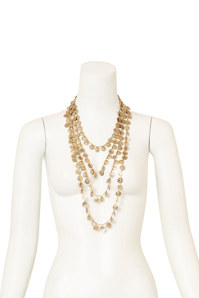 Tiered Coin Charm Necklace by Julie Rubano on mannequin @ Recess LA