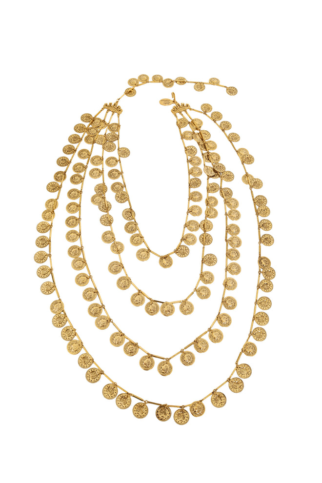 Tiered Coin Charm Necklace by Julie Rubano @ Recess LA