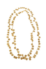 Vintage Julie Rubano Long Coin Charm Necklace doubled @ Recess LA