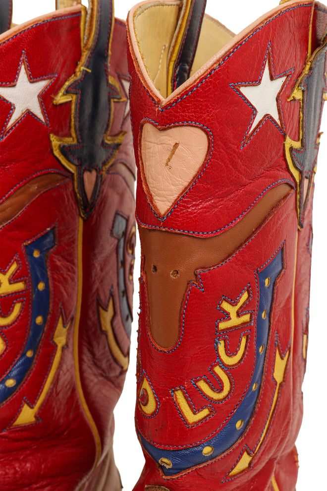 Vintage Rocketbuster Good Luck Longhorn Cowboy Boots mark 4 @ Recess LA 
