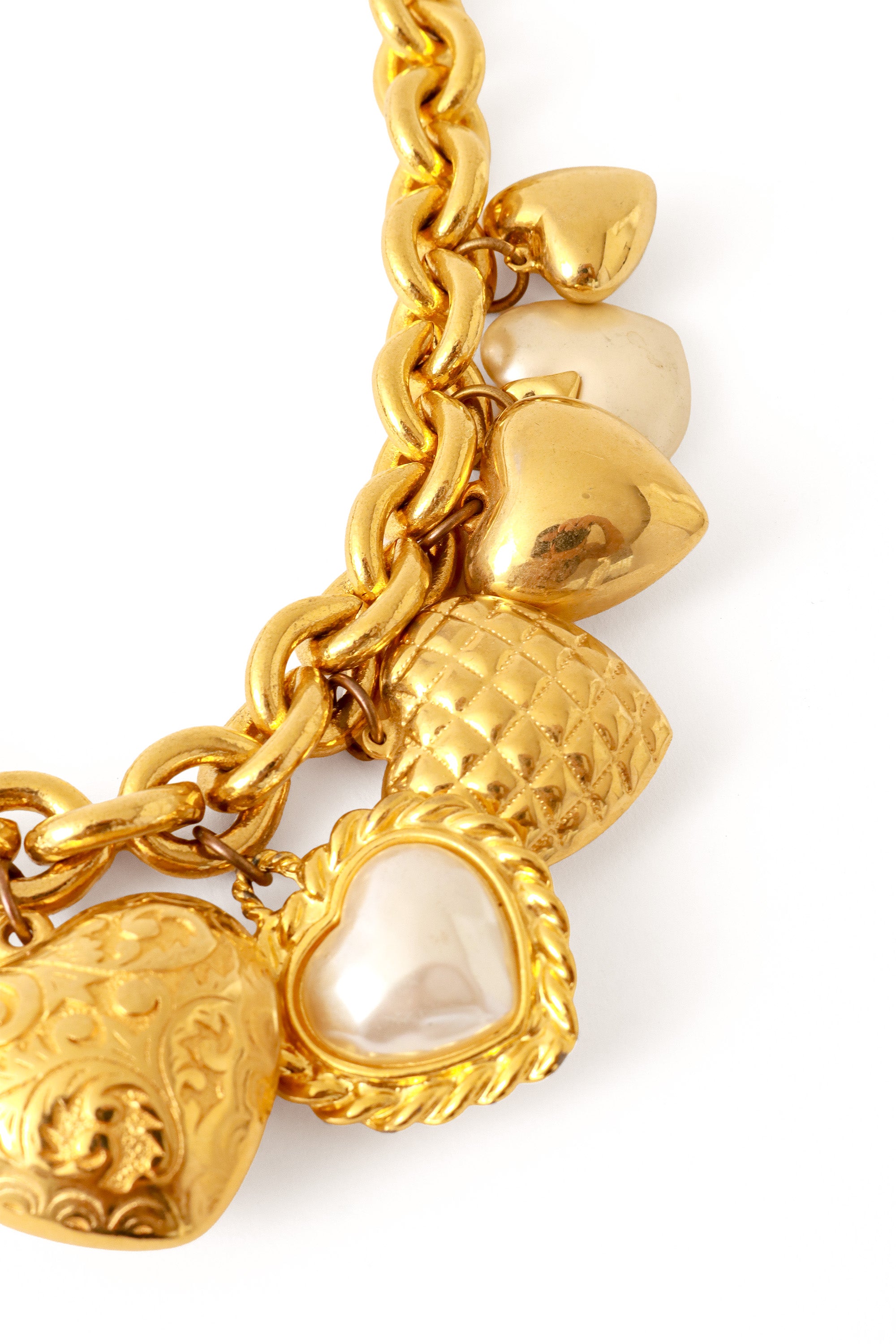 heart charm collar necklace by Carolee charms close @ Recess LA