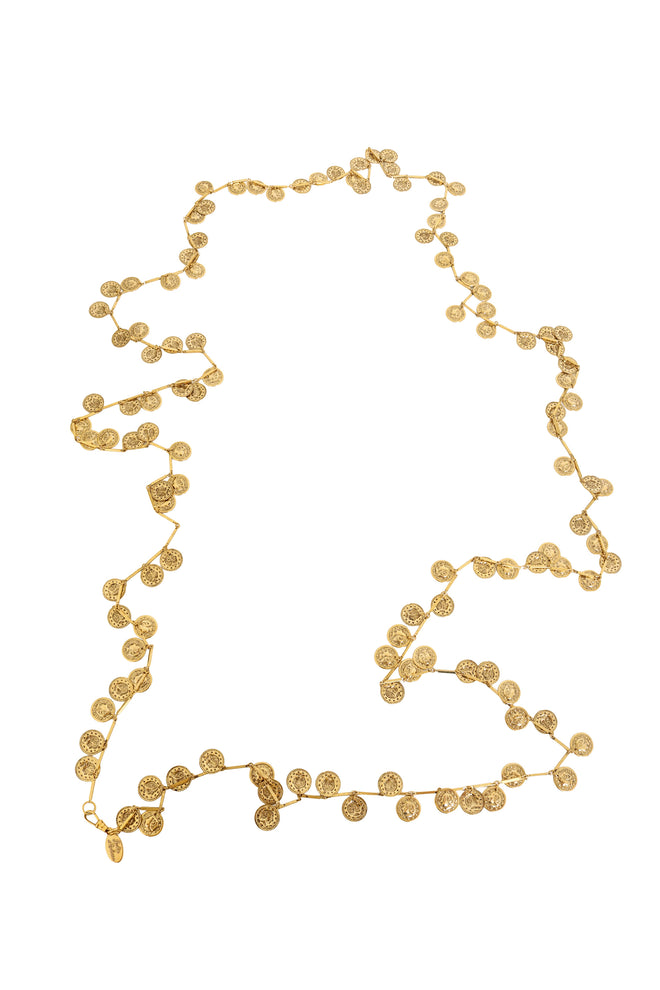 Vintage Julie Rubano Long Coin Charm Necklace @ Recess LA