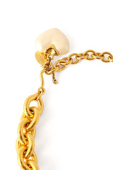 heart charm collar necklace by Carolee clasp @ Recess LA