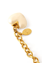 heart charm collar necklace by Carolee end pendant cartouche @ Recess LA