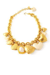 heart charm collar necklace by Carolee @ Recess LA
