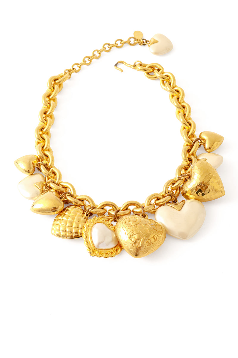 heart charm collar necklace by Carolee @ Recess LA