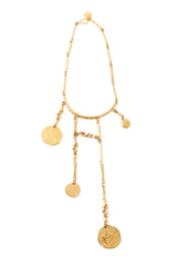 Hammered metal bib necklace @ Recess LA