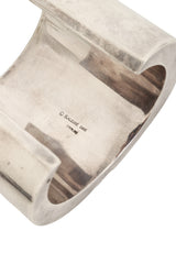 Vintage Kalibre 1985 Sterling Wide Polished Cuff signature @ Recess LA