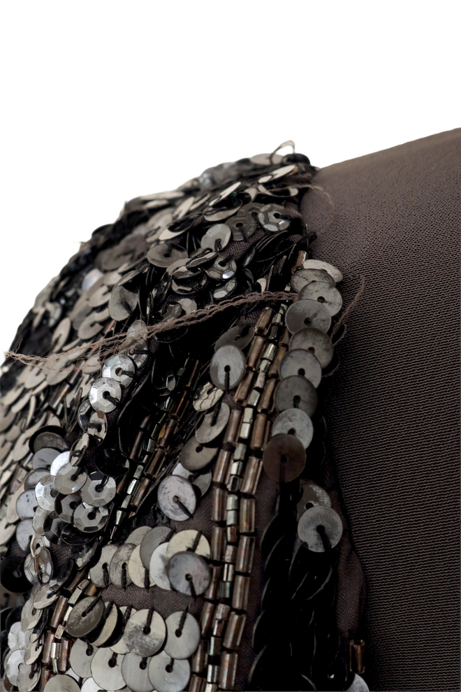 sequin sleeve jacket by Della Roufogali sleeve snag @ Recess LA