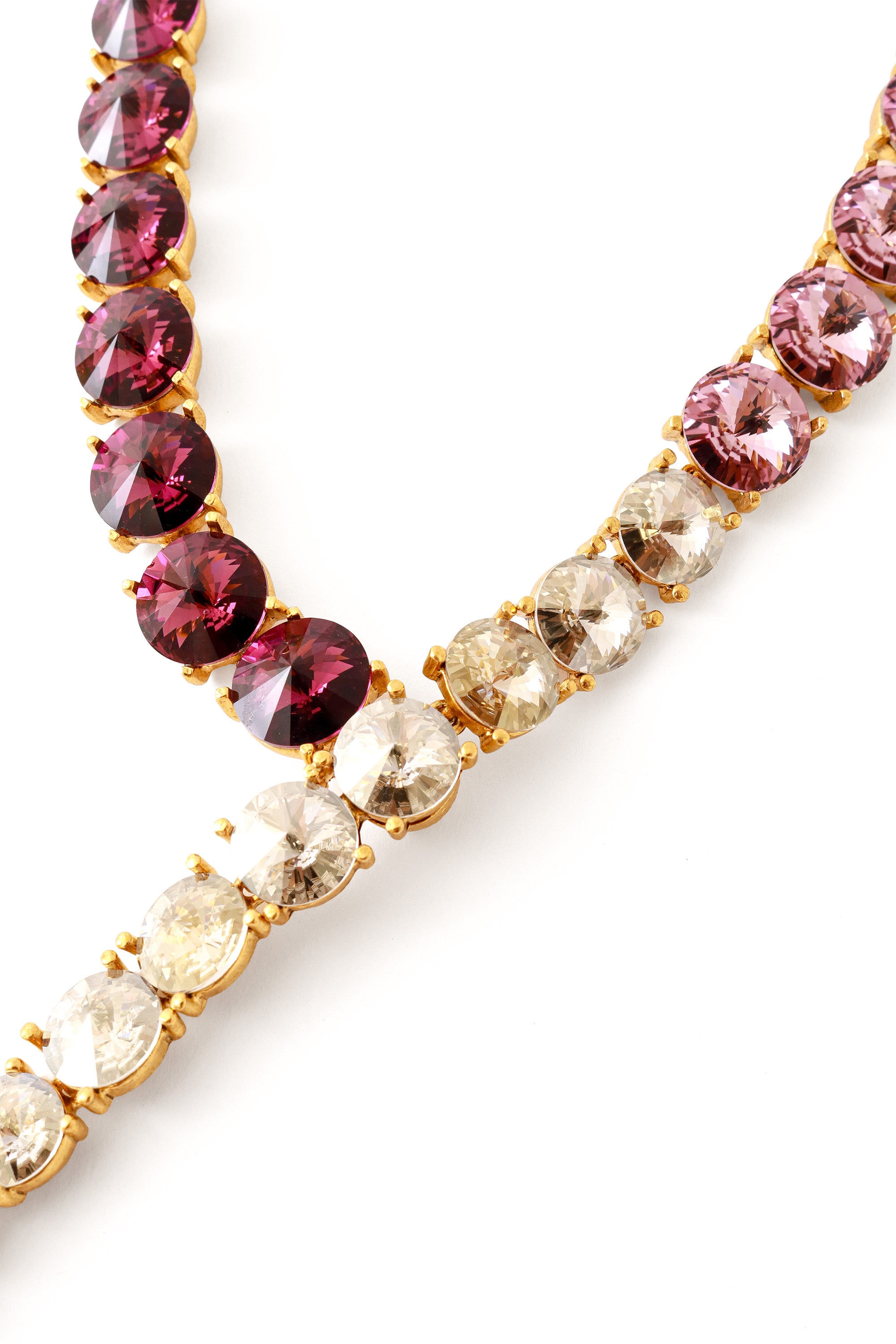 Crystal Lariat Necklace by Oscar de la Renta gems close @ Recess LA