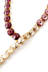 Crystal Lariat Necklace by Oscar de la Renta gems close @ Recess LA