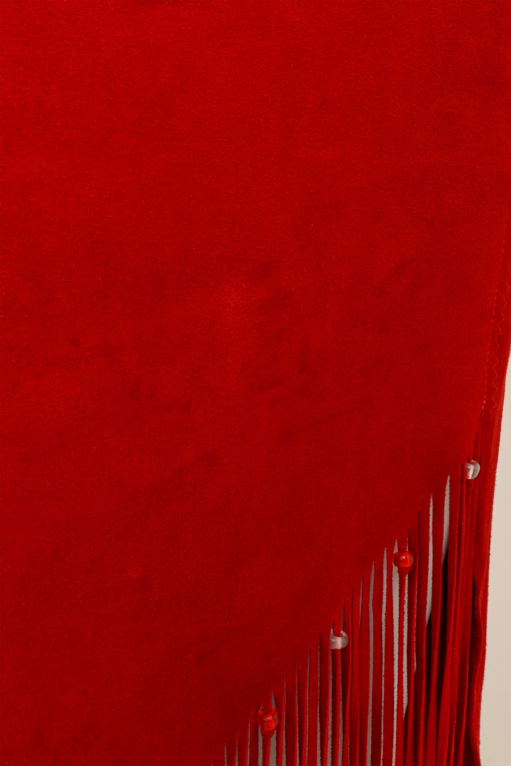 Suede Fringe Western Dress by Clifford Olson staining at bottom @ Recess LA
