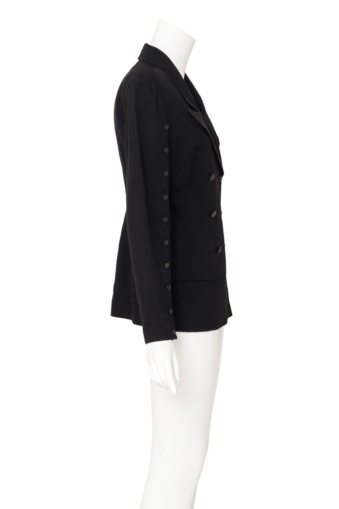 Button sleeve sailor jacket by Plein Sud side profile @ Recess LA