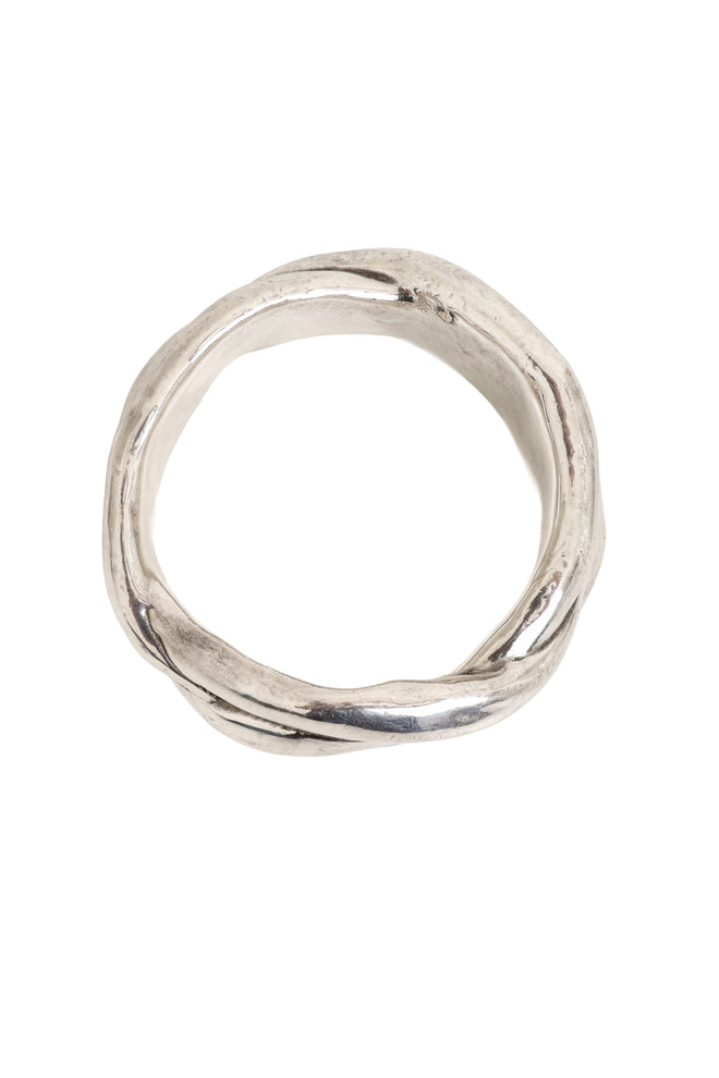 Vintage Sterling Abstract Woven Bangle Bracelet top @ Recess LA