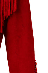 Suede Fringe Western Dress by Clifford Olson arm scuffs @ Recess LA
