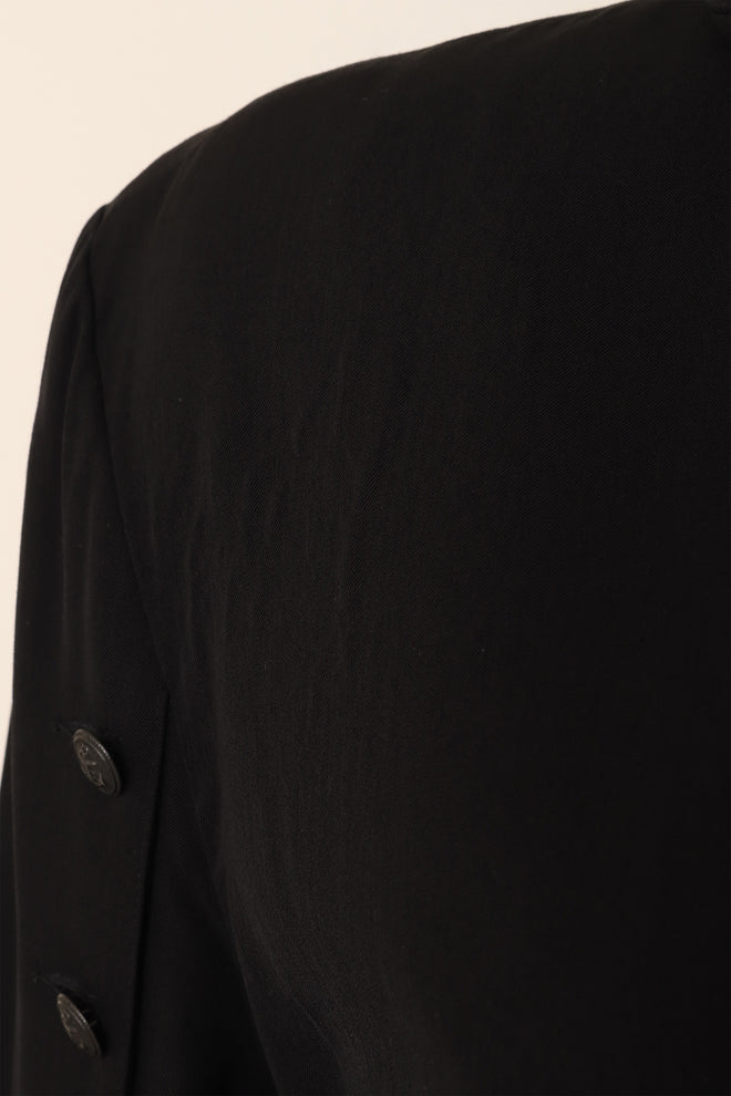 Button sleeve sailor jacket by Plein Sud signs of wear to fabric texture @ Recess LA 