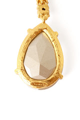 Crystal Lariat Necklace by Oscar de la Renta back of pendant @ Recess LA