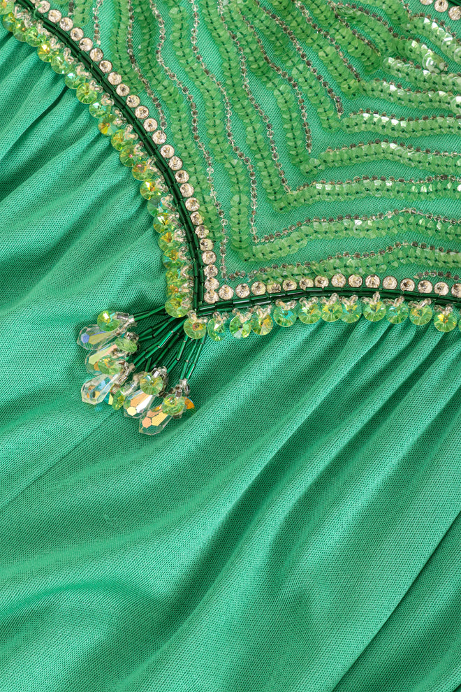 Beaded Empire Waist Maxi Dress by Emilio Pucci closeup details @ Recess LA