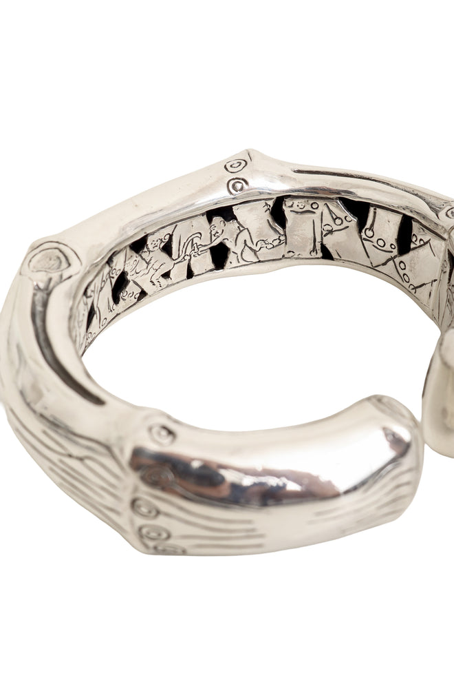 Vintage John Hardy Sterling Bamboo Hinge Cuff Bracelet inside @ Recess LA