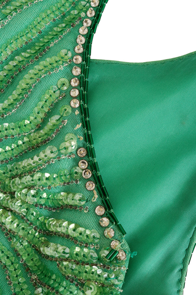 Beaded Empire Waist Maxi Dress by Emilio Pucci missing stones @ Recess LA