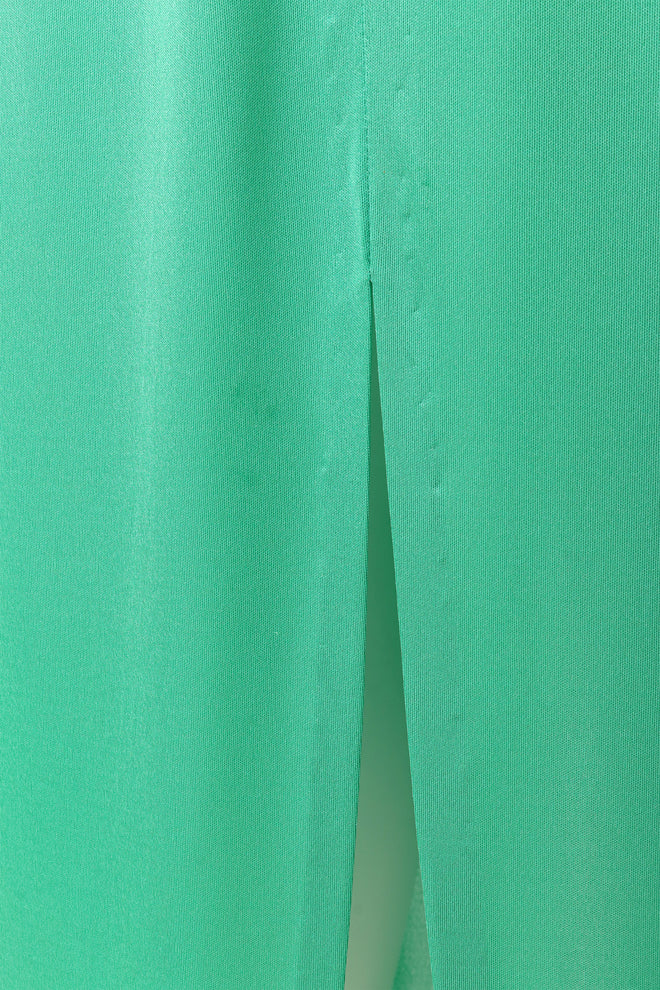 Beaded Empire Waist Maxi Dress by Emilio Pucci basting stitches with small stain @ Recess LA