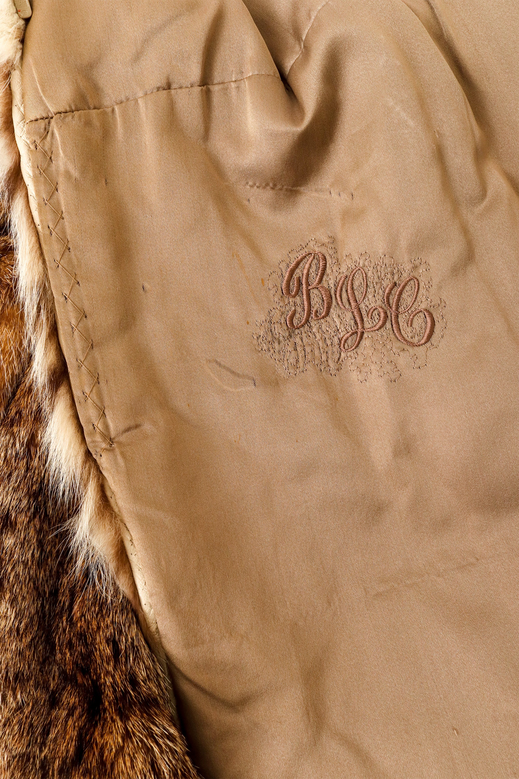 fur coat by Edwards-Lowell lining mending @ Recess LA