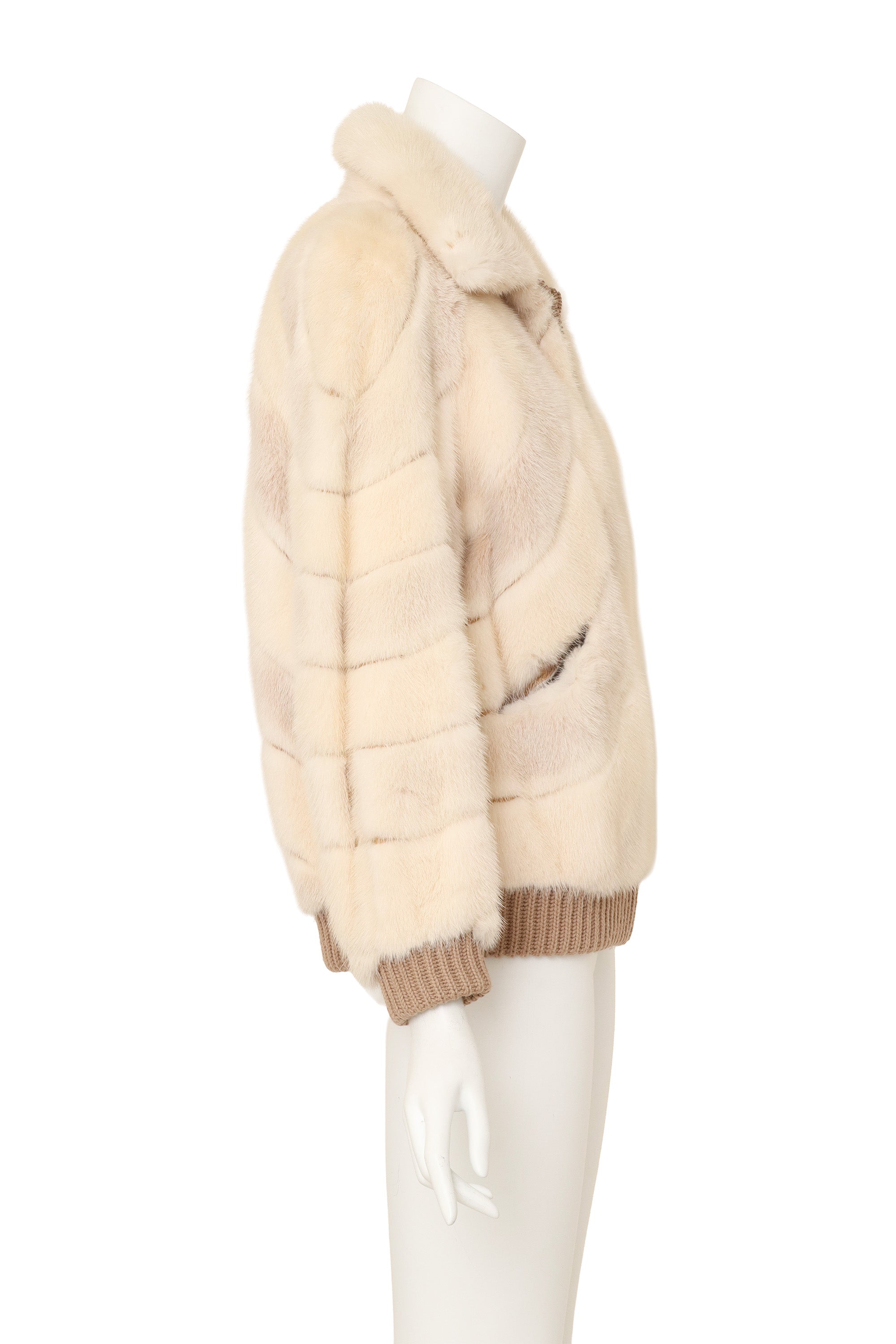 Reversible fur jacket by Robinsons on mannequin side @ Recess LA