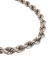 Vintage Sterling Twisted Rope Collar Necklace close @ Recess LA