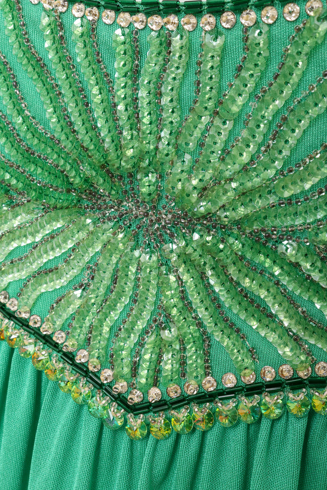 Beaded Empire Waist Maxi Dress by Emilio Pucci closeup detail @ Recess LA