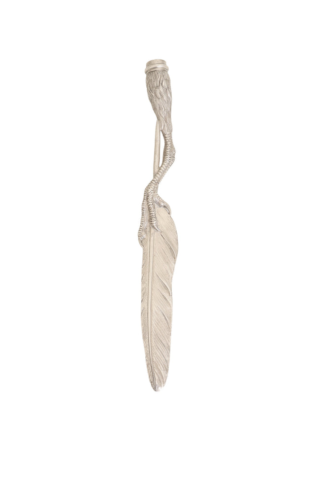 Vintage Sterling Feather Claw Letter Opener straight @ Recess LA