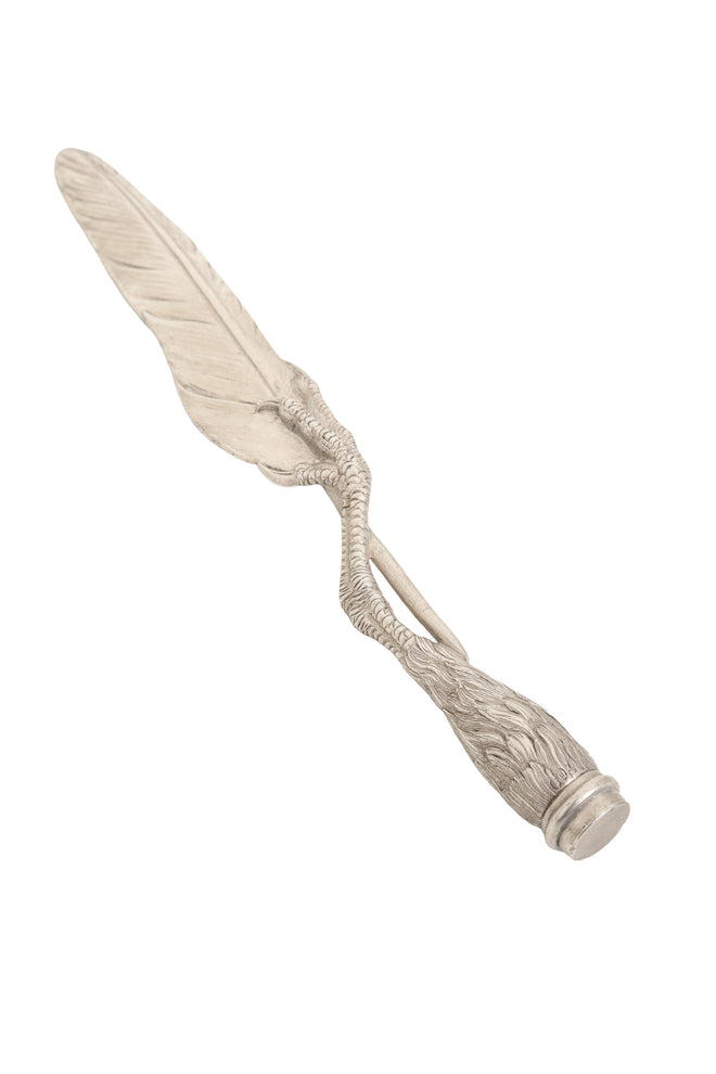 Vintage Sterling Feather Claw Letter Opener @ Recess LA