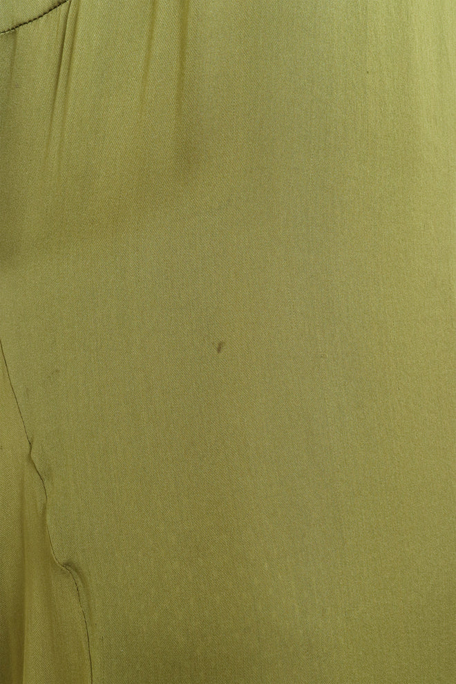 Givenchy Olive Silk Bias Gown spot 2 @ Recess LA